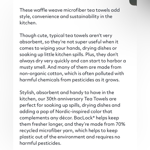 Norwex Waffle Weave Tea Towels - Set of 2 - Picture 5 of 7